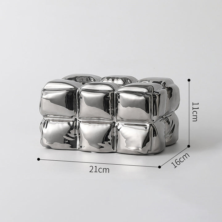 Serviettenhalter & -spender SVELTO Taschentuchbox 9" aus Keramik Silver boring cj priori tissue box wohnzimmer